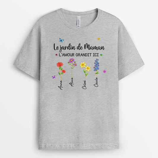 8181AFR3 t shirt personnalise mamie maman le jardin de mamie petit enfant 8181a8v5a