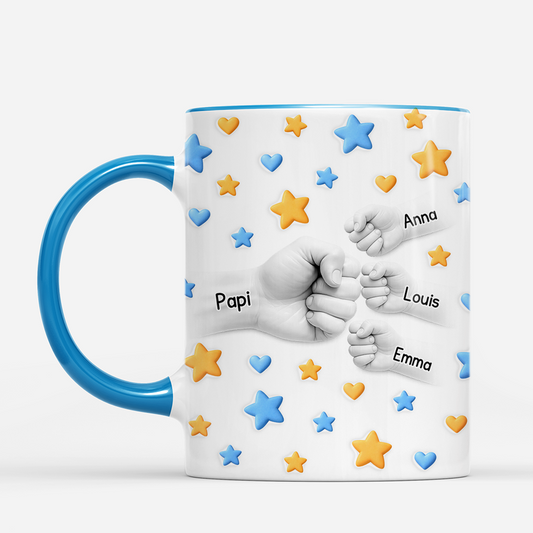 8190MFR2 effet dimpression 3d mug personnalisable papa papy cadeau papa enfant avec dessin 8190mtfwb