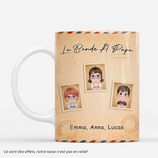 8191MFR1 effet dimpression 3d mug personnalisable papa dessin la bande a papa maman 8191mtxcb