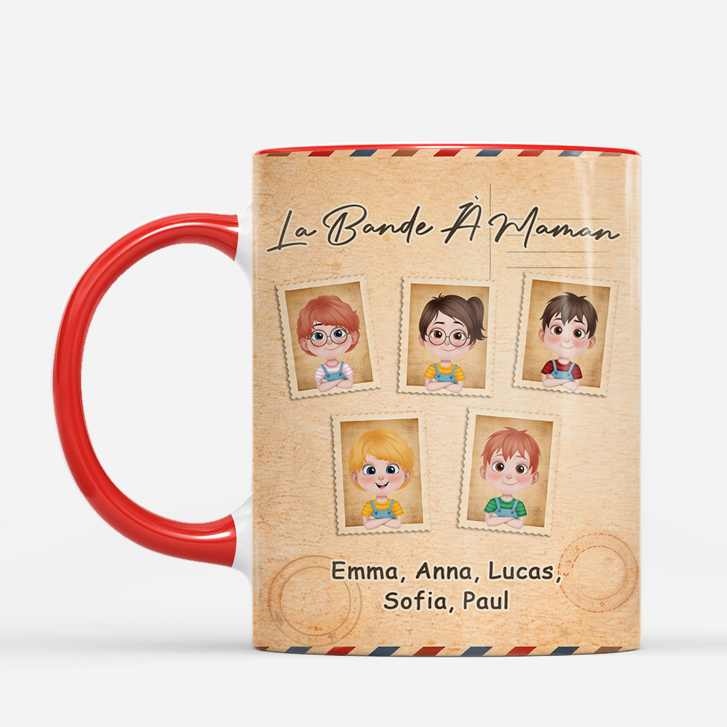 8191MFR2 effet dimpression 3d mug personnalisable papa dessin la bande a papa maman 8191mtxcb