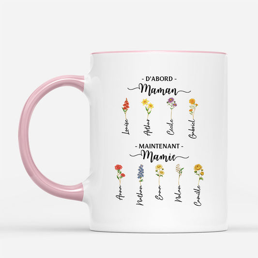 8192MFR1 mug a personnaliser dabord maman ensuite mamie avec jardin de fleur 8192m8v5a_2