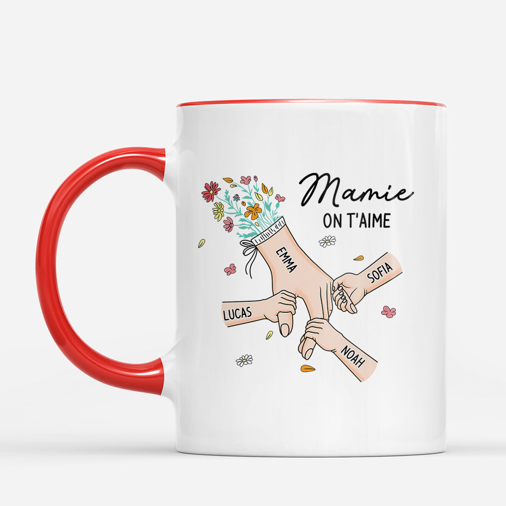 8227MFR2 mug personnalise_ maman mamie dessin main dans la main 8227m6pa