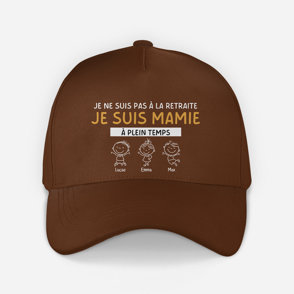 8235JFR2 casquettes a personnaliser_ mamie papy je ne suis pas retraite 8235jtkhb