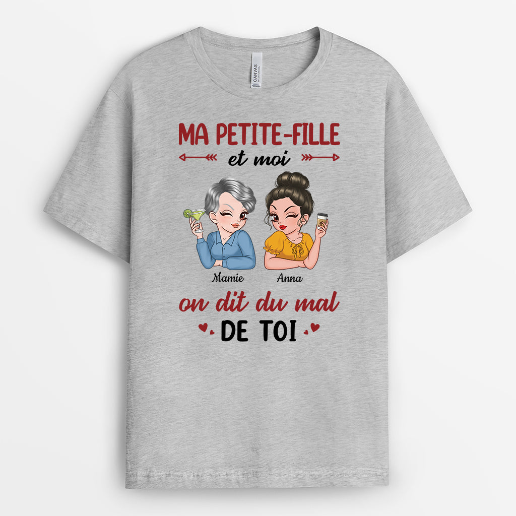 8243AFR2 t shirt personnalise maman mamie on dit du mal de toi 8243anvta
