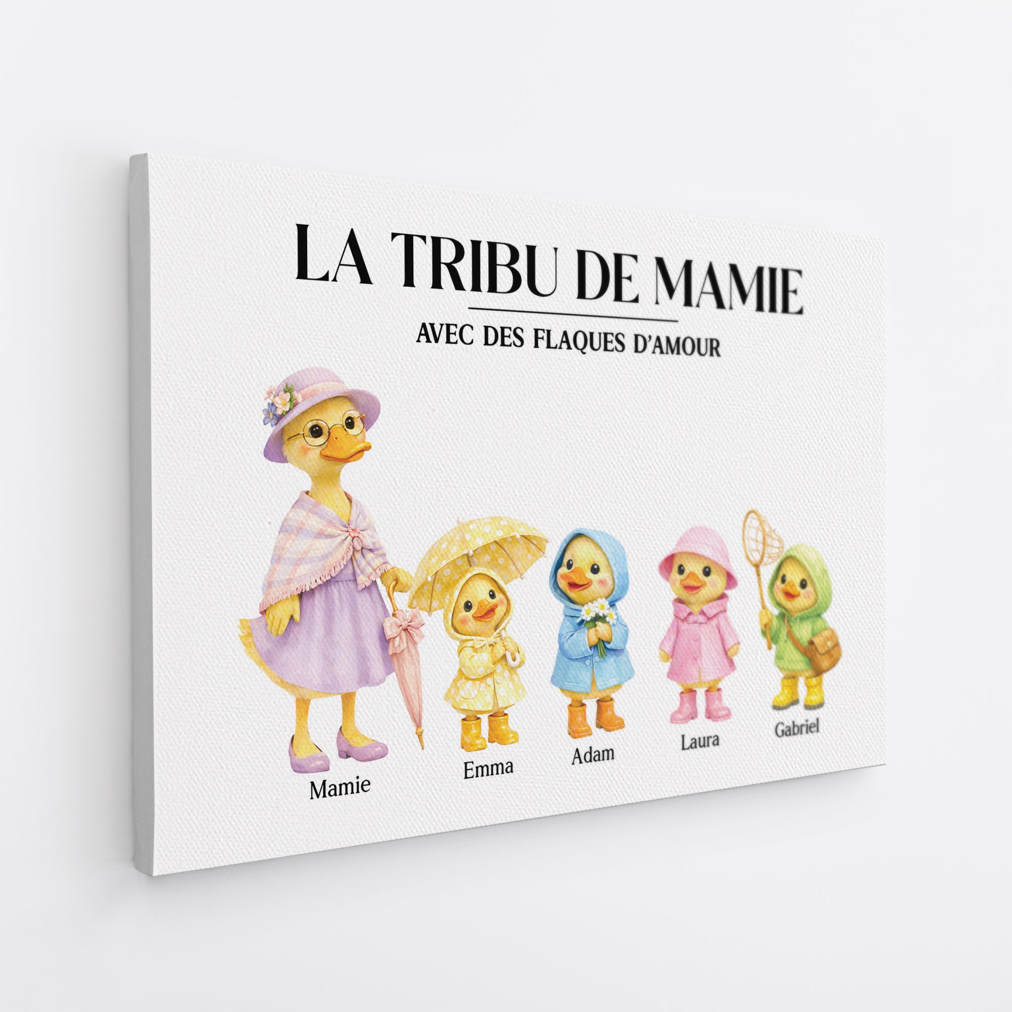 8252CFR2 toile personnalisee la bande a mamie papy canard 8252c6pma