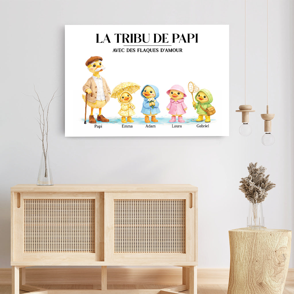 8252CFR3 toile personnalisee la bande a mamie papy canard 8252c6pma