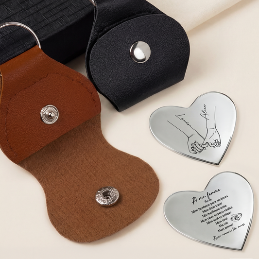 8265AFR2 calin de poche coeur personnalise_ pour couple a mon mari cadeau 8265ajsfng