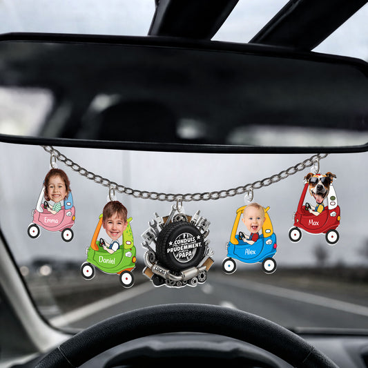 8277GFR1 charmes de voiture personnalisees avec photo conduis prudemment maman papa 8277gsyab