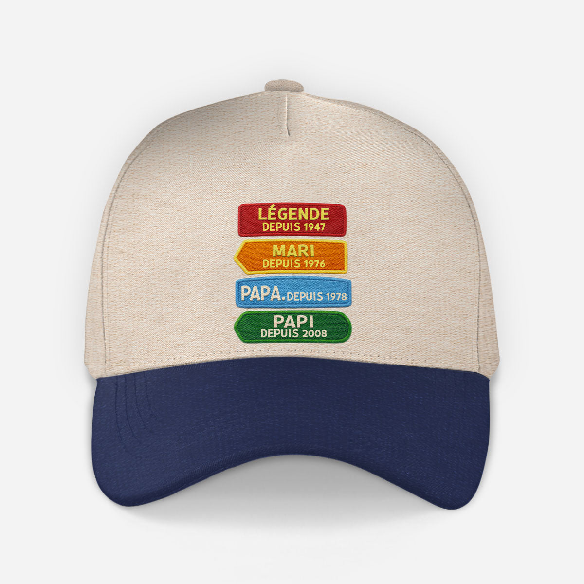 8289JFR1 effet dimpression 3d casquette homme personnalisable papy papa legende 8289jsvmb_6