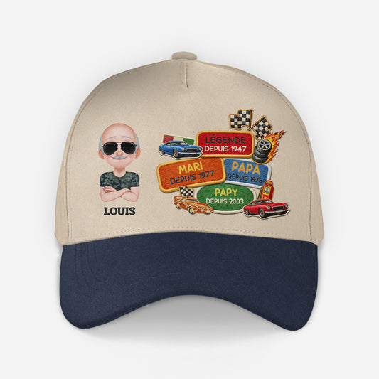 8290JFR2 effet dimpression 3d casquette homme personnalisable mari papa papy depuis 8290jspnb