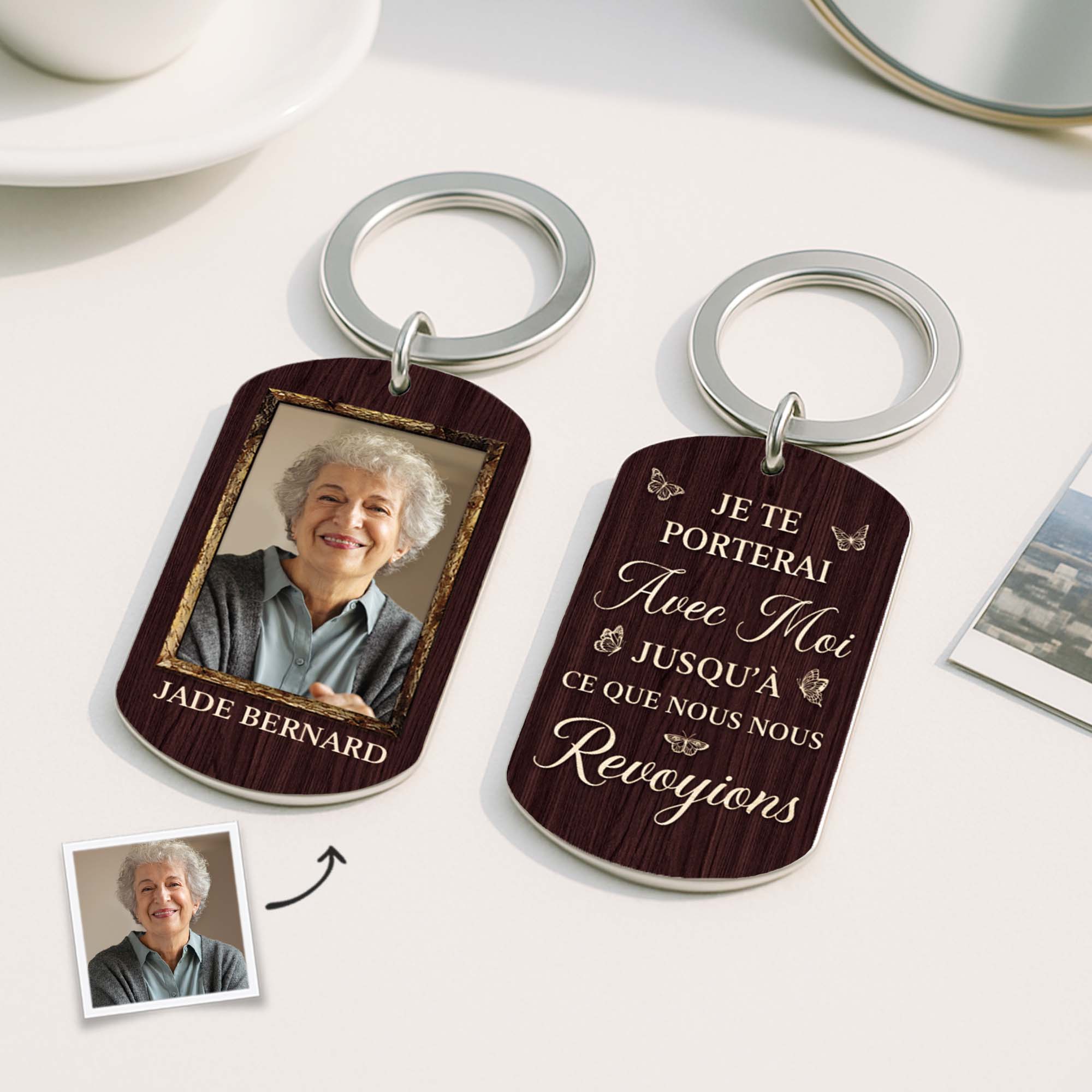 8291JFR2 porte cle aluminium personnalise photo commemorative maman papa toujours a mes cotes 8291jtqza_79da8c1f 429f 4191 91f5 de0b411f4d2d