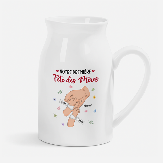 8308OFR1 vase personnalise maman papa notre premiere fete des meres 8308otewa