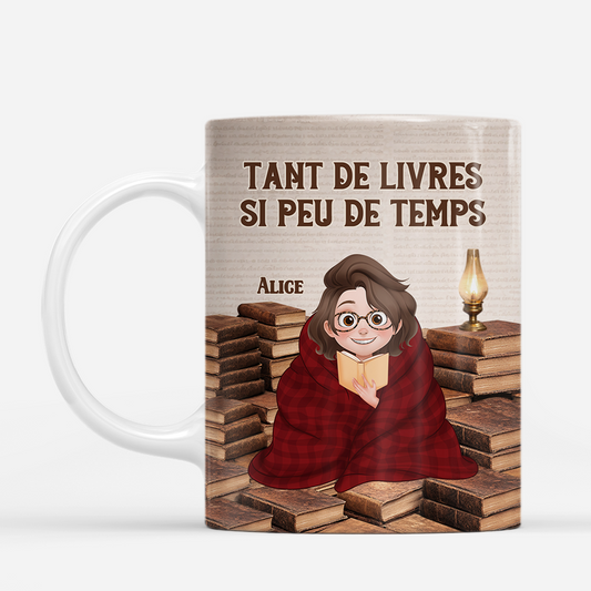 8312MFR1 mug personnalise femmehomme tant de livres si peu de temps 8312mchhb