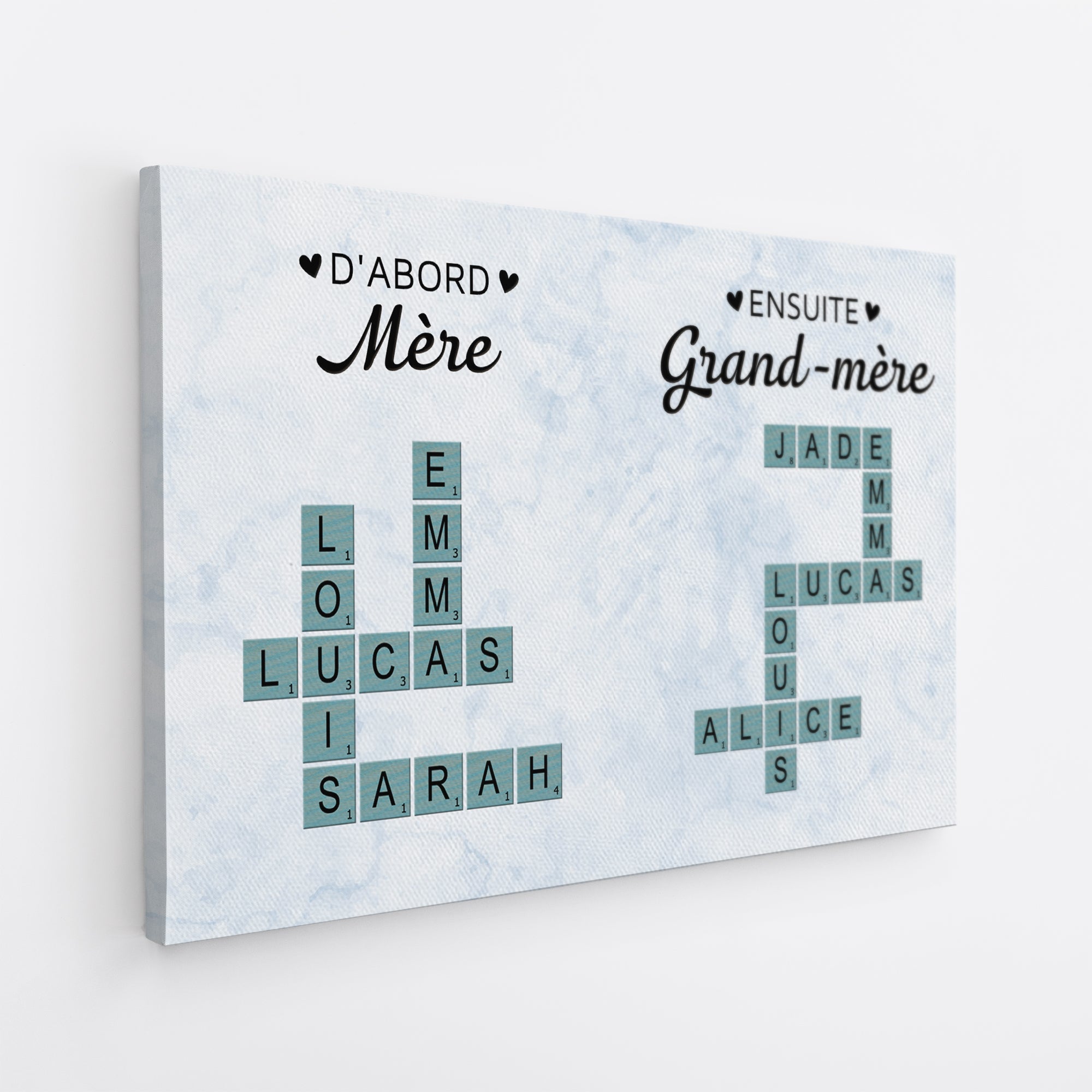 8314CFR2 toile mots croises personnalises dabord maman ensuite mamie 8314c8p5a