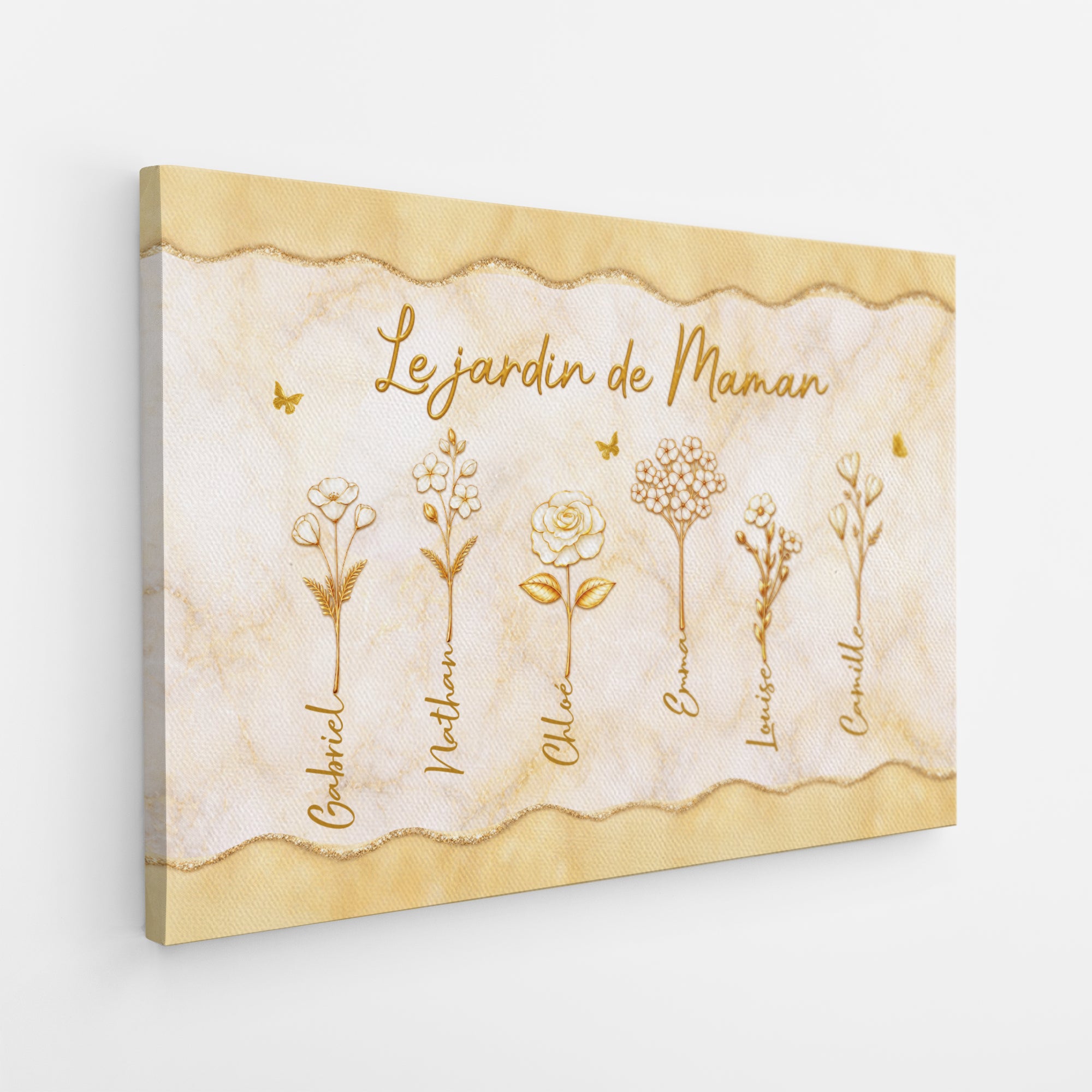 8319CFR2 effet dimpression 3d toile personnalisee mamie maman dessin le jardin de mamie 8319ccyaa