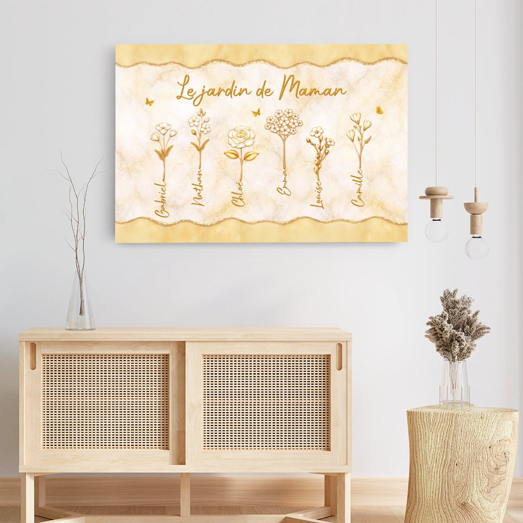 8319CFR3 effet dimpression 3d toile personnalisee mamie maman dessin le jardin de mamie 8319ccyaa