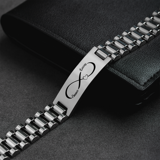 8325JFR2 bracelet pour couple personnalise symbole infini de notre amour 8325jnf5g
