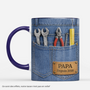 8327MFR1 effet dimpression 3d mug personnalise papa papy papy papa bricoleur cadeau 8327msftb