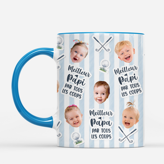8328MFR2 mug photo personnalise meilleur papa papy golfeur 8328msfwb