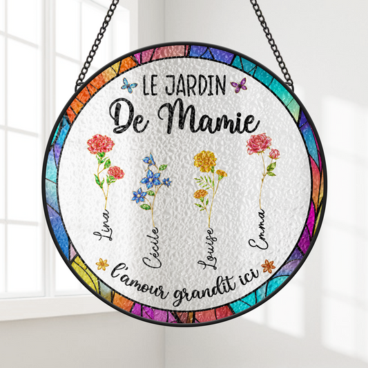 8376UFR1 attrape soleil personnalise en verre amour dans le jardin de maman mamie 8376ucx5a