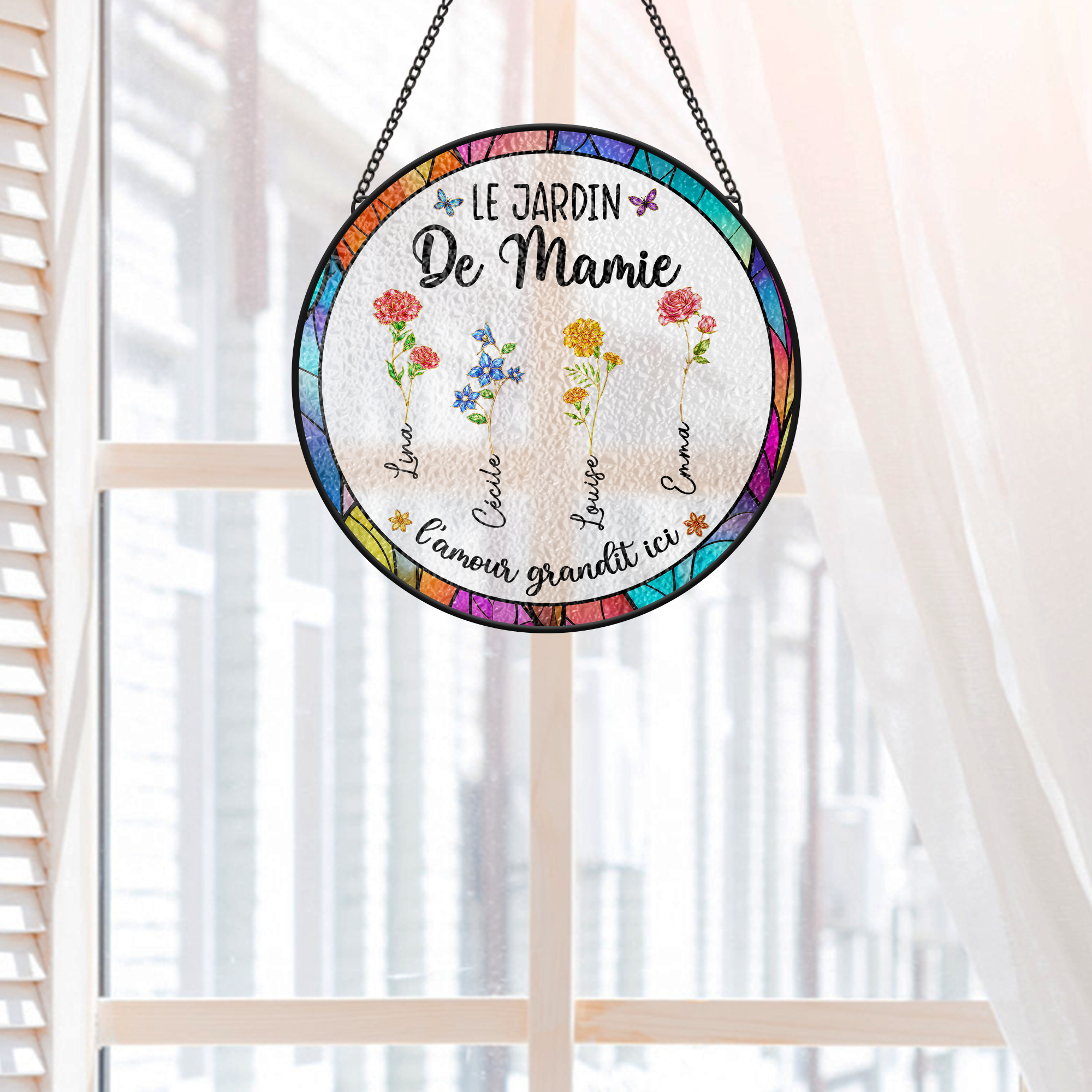 8376UFR2 attrape soleil personnalise en verre amour dans le jardin de maman mamie 8376ucx5a