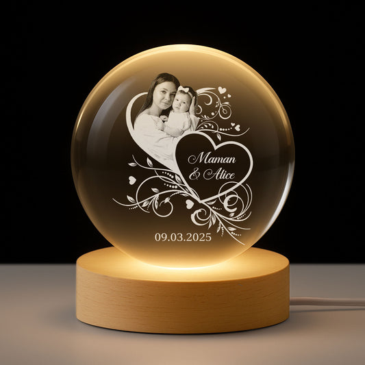 8405LFR1 cadeau pour papa maman_ boule de cristal personnalisee avec photo 8405laqla