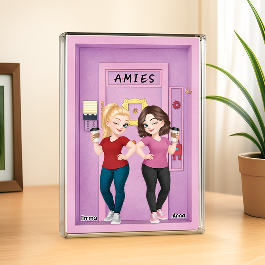 8418RFR2 effet dimpression 3d plaque en acrylique rectangulaire personnalisee cadeau meilleure amie 8418rcecf