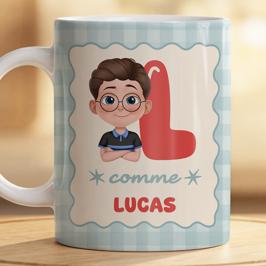 8421MFR2 mug enfant personnalise avec prenom cadeau enfant avec initiale 8421mcqhk