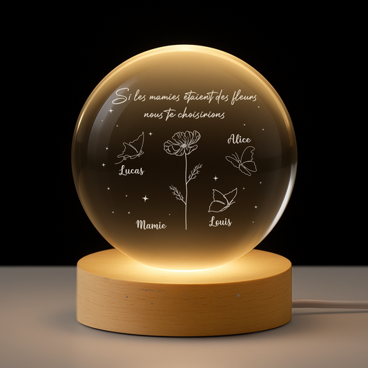 8446LFR1 veilleuse boule de cristal personnalisee si maman mamie etait fleur dans le jardin 8446lsena_53c8bd71 4baa 448e b8a6 e2512a84f152