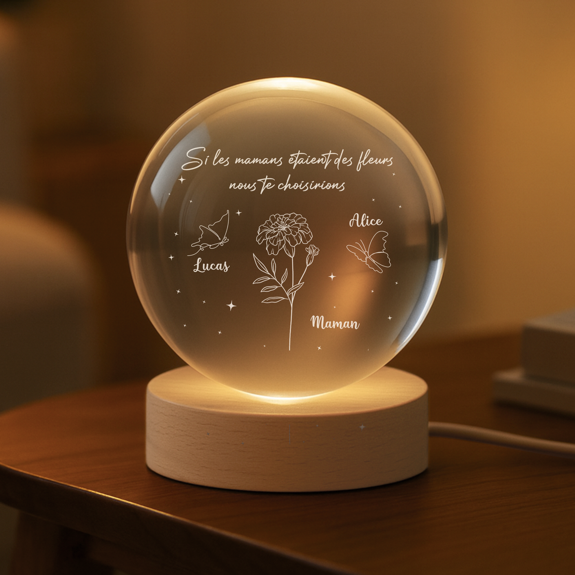 8446LFR2 veilleuse boule de cristal personnalisee si maman mamie etait fleur dans le jardin 8446lsena_130940cf 7955 4909 af97 4d0d9f5f2ecb