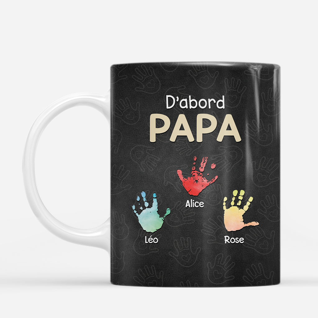 8456MFR2 mug personnalise empreintes de mains d_abord papa maintenant papi 8456mtktb_7f2f32b5 38c3 4463 940a 1a294cda2900