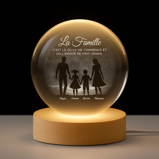 8505LFR1 veilleuse boule de cristal personnalisee famille ou l_amour ne finit jamais 8505lavzi_1