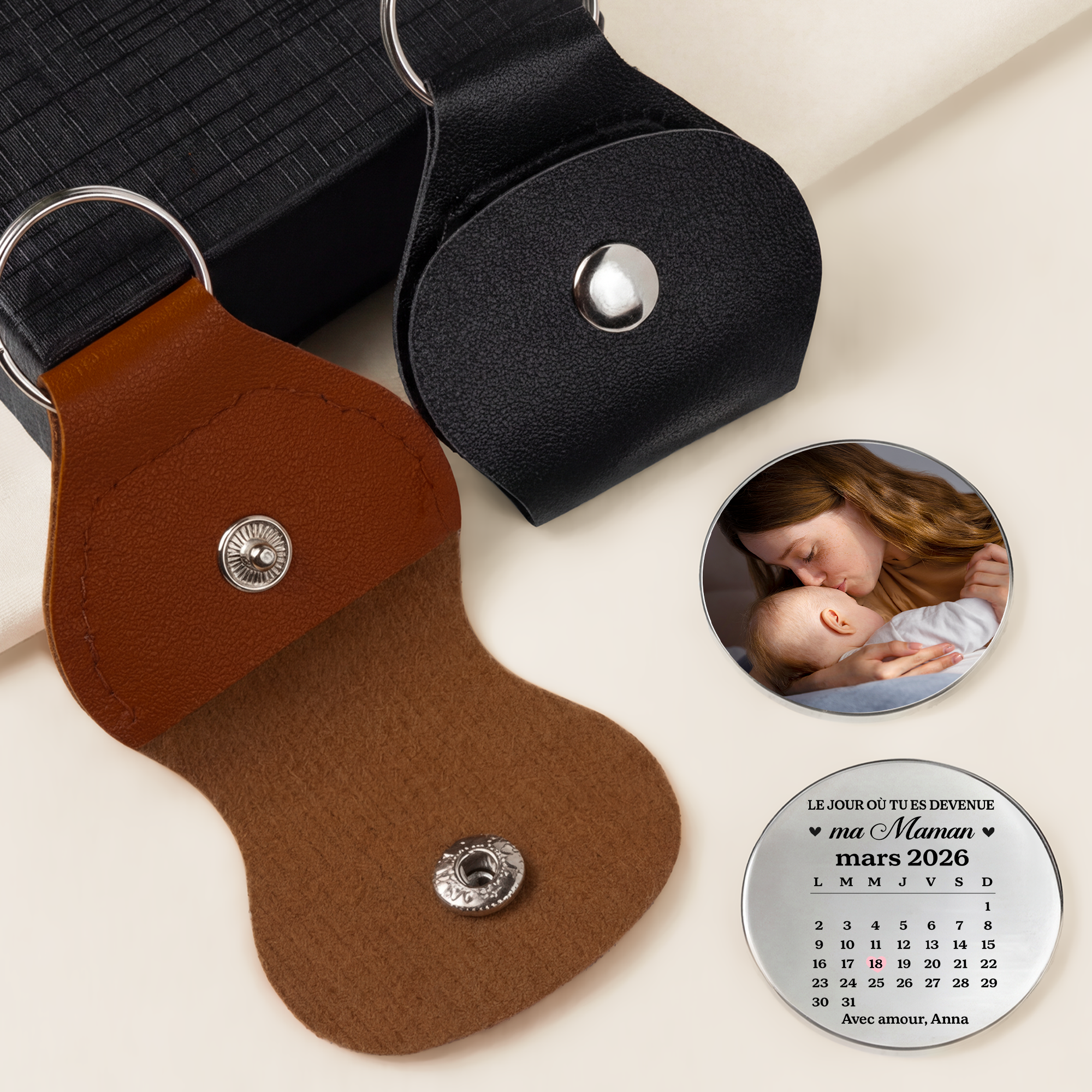8521AFR2 calin de poche personnalise photo devenir mon papa ma maman 8521ajcftb
