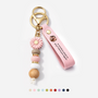 8534MFR1 porte cles personnalise marguerite en perles avec photo maman papa je taime 8534mjsfta