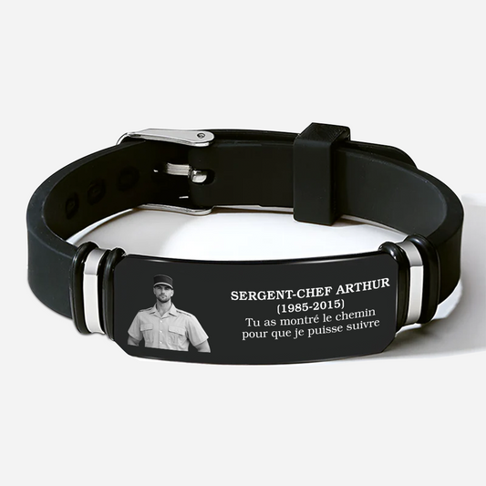 8538JFR1 bracelet personnalise photo commemorative mon heros mon soldat 8538jsfcb
