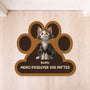 8545AFR1 paillasson chat personnalise a forme originale essuyez vos pattes 8545ad8hbd