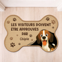 8546AFR1 paillasson chien personnalise a forme originale visiteurs approuves par chiens 8546ad8ezc