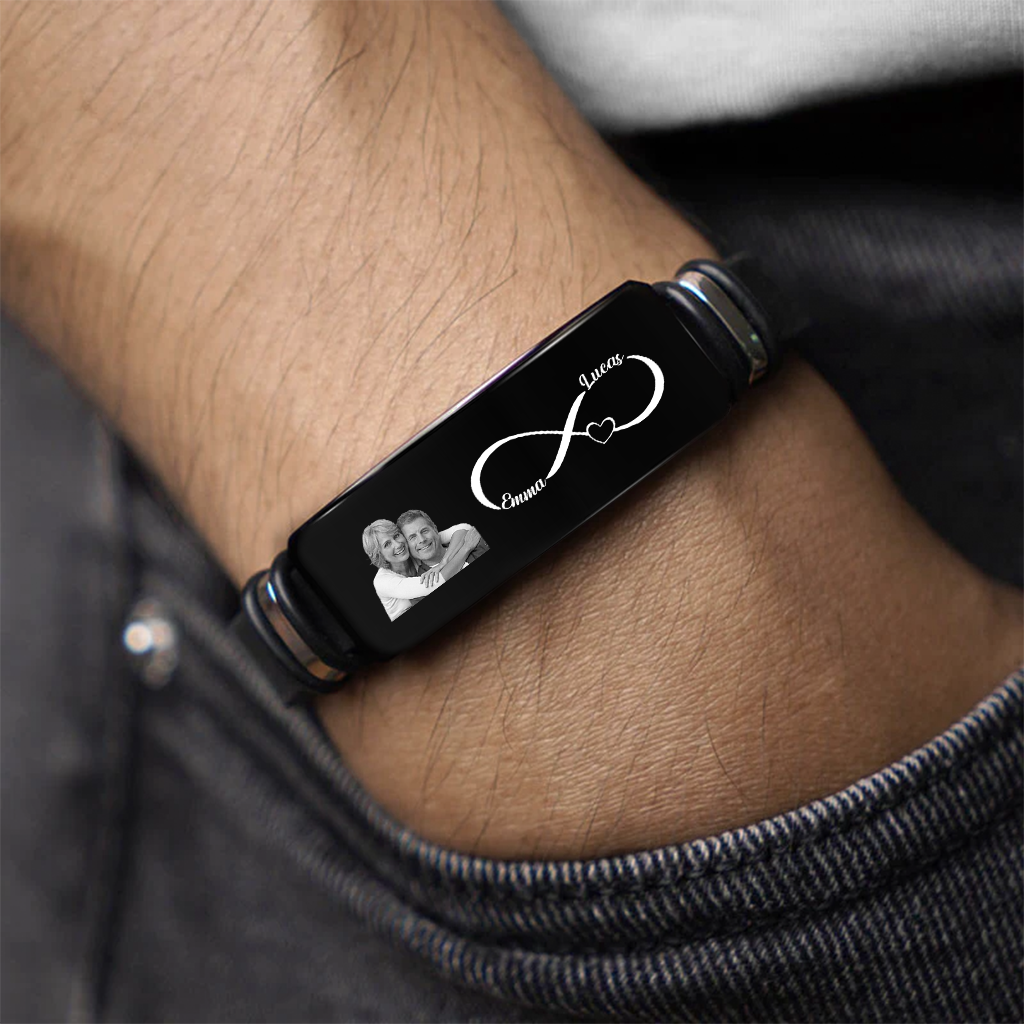 8553JFR2 bracelet couple personnalisable amour pour toujours 8553jnf5g