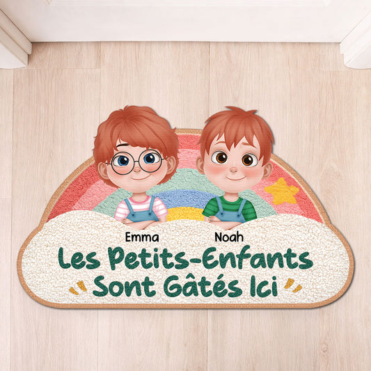 8554AFR1 paillasson forme originale personnalise petits enfants gates de mamie papy 8554adtkla