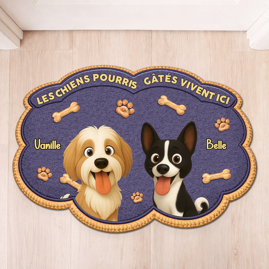 8558AFR1 paillasson chien personnalise a forme decoupee chien pourri gate 8558adavrc_1