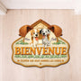 8561AFR1 paillasson personnalise chien a forme originale aimer les chiens 8561adalmc