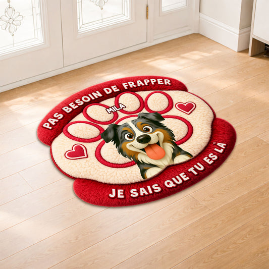 8564AFR1 paillasson personnalise chien a forme decoupee pas besoin de frapper 8564adavwc_2