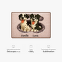8565AFR4 effet dimpression 3d paillasson personnalise chien a forme decoupee patte de chien 8565adsfnc