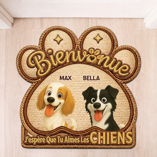 8568ADFR1 effet dimpression 3d paillasson personnalise chien a forme originale aimer les chiens 8568adshlc_1