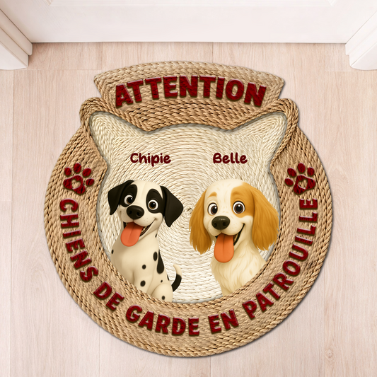 8569AFR1 effet dimpression 3d paillasson personnalise chien a forme originale attention aux chiens 8569adslbc_1_a611800c a022 41ea a7da 84484dc790c5