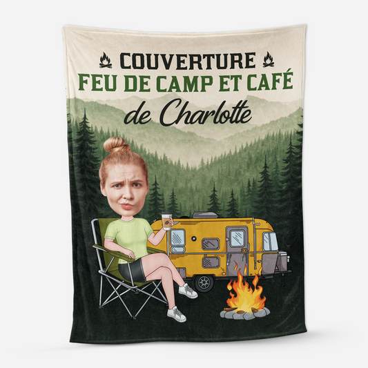 8570BFR1 plaid personnalise femme homme feu de camp et cafe 8570btf5a
