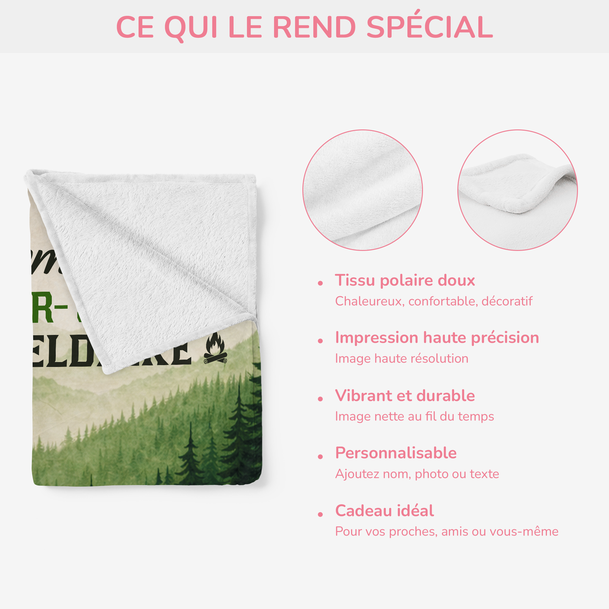 8570BFR4 plaid personnalise femme homme feu de camp et cafe 8570btf5a