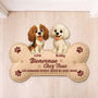 8579AFR1 paillasson chien personnalise a forme decoupee bienvenue chez moi 8579ad6pcc