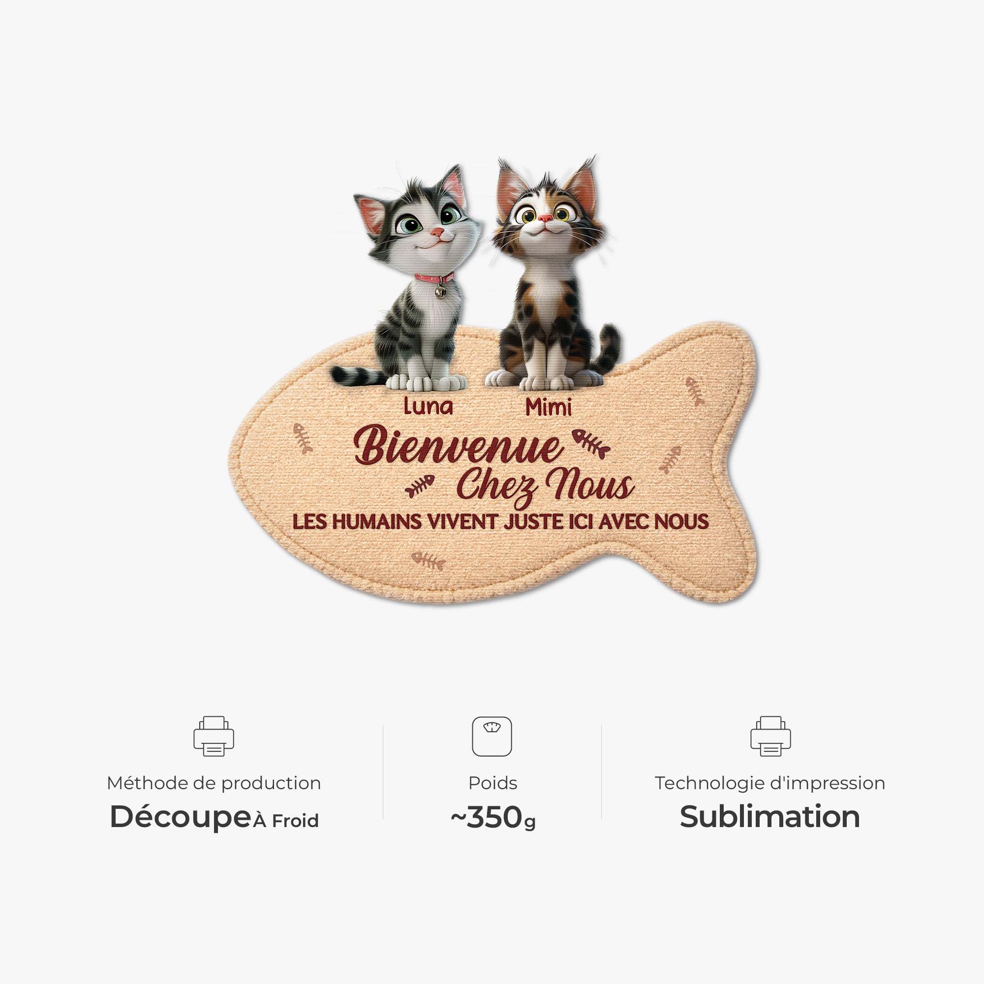 8579AFR4 paillasson chat personnalise a forme decoupee bienvenue chez moi 8579ad6pcd