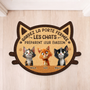 8581AFR1 gardez la porte fermee paillasson chat personnalise a forme decoupee 8581ad6qwd